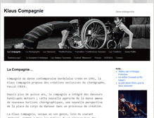 Tablet Screenshot of klauscompagnie.fr